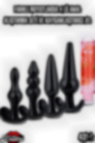 #Kissers0010 - Anal Alıştırma Seti ve Kayganlaştırıcı Jel - Farklı Boyutlarda 4lü Set