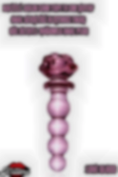 14 Cm Şeffaf Kaliteli Cam Anal Plug - Gül Detaylı Boğumlu Alıştırıcı Tıkaç