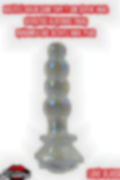 #Kissers936 - 11 cm Şeffaf Anal Alıştırıcı Boğumlu Gül Detaylı Tıkaç Plug