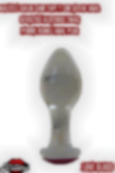 #Kissers935 - 11 Cm Şeffaf Pembe Renkli Anal Plug - Kaliteli Kalın Cam Yapı
