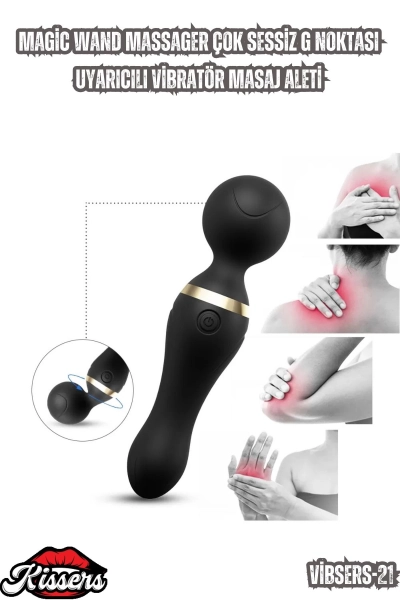 #Kissers00755 - Magic Wand Massager Çok Sessiz G Noktası Uyarıcılı Vibratör Masaj Alet