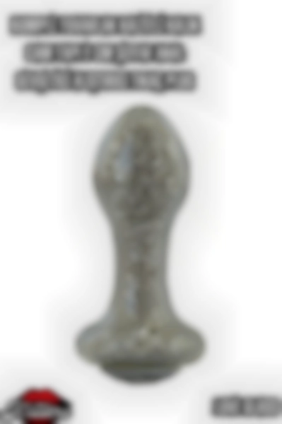 #Kissers928 - 9 cm İçi Simli Şeffaf Anal Gevşetici Tıkaç Plug - Kaliteli Kalın Cam Yapı
