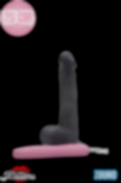 #Kissers333 - Gerçekçi Et Dokusunda Titreşimli ve Rotasyonlu Zenci Dildo Vibratör - 20 cm