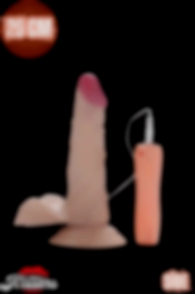 #Kissers329 - Gerçekçi Et Dokusunda Titreşimli Rotasyonlu Yapay Penis Dildo Vibratör 20 Cm