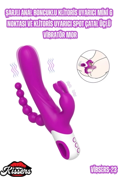 #Kissers00757 - Şarjlı Boncuklu Klitoris Uyarıcı Mini G Noktası Ve Klitoris Uyarıcı Sp