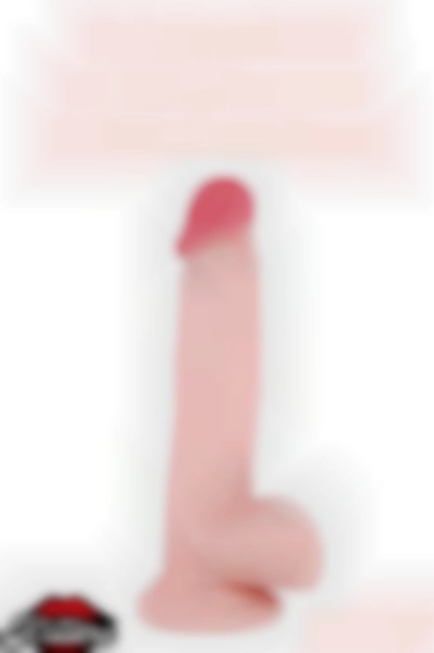 #Kissers00718 - Ultra Realistik 22 cm Penis Ürünü Ten Rengi, Kıkırdaklı ve Vantuzlu