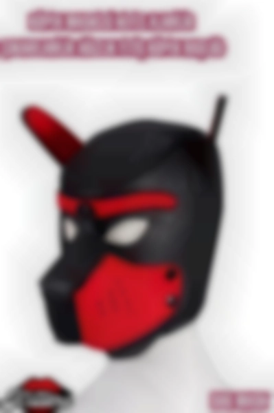 #Kissers259 - BDSM Köpek Maskesi Nefes Alabilir & Çıkarılabilir Ağızlık Fetiş Köpek Başlığı