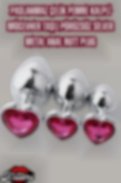 #Kissers254 - Paslanmaz Çelik Pembe Kalpli Anal Butt Plug Set 3lü
