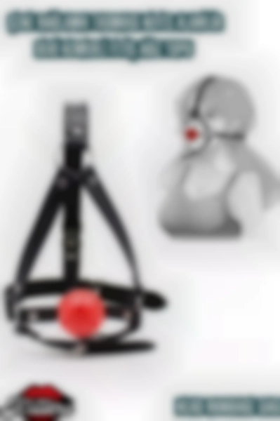 #Kissers253 - BDSM Kafa Çene Bağlama Tasması - Deri Kemerli Nefes Alabilir Fetiş Ağız Topu