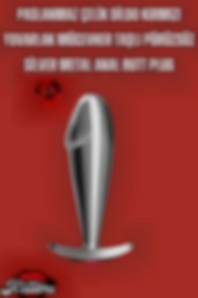 #Kissers249 - Şık Kırmızı Mücevher Taşlı Paslanmaz Çelik Anal Butt Plug