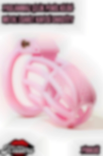#Kissers218 - Erkek Bekaret Cihazı - BDSM Plastik Pembe Penis Kilidi Chastity Cock Cage