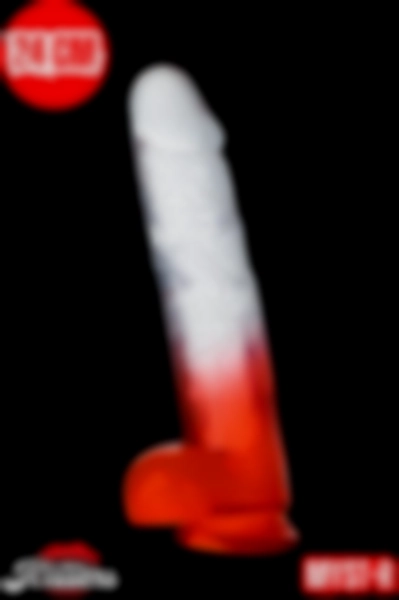 #Kissers181 - Yüksek Kaliteli Şeffaf Kırmızı Penis Dildo 23 cm