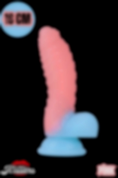 #Kissers182 - Karanlıkta Parlayan Tırtıklı Dildo - Ultra Yumuşak Realistik Yapay Penis 18 Cm
