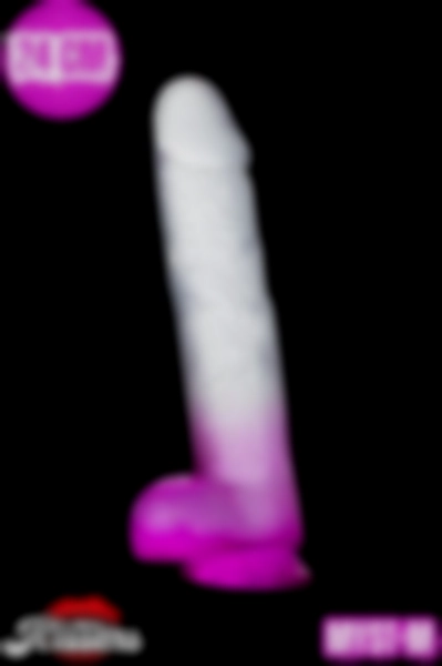 #Kissers186 - Şeffaf Mor Renk Ultra Realistik Penis Dildo 23 Cm