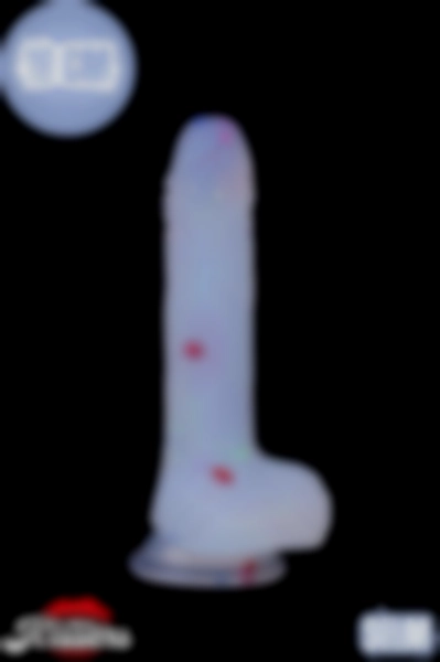 #Kissers189 - Renkli Benekli Ultra Yumuşak Şeffaf Realistik Dildo 19 Cm Cinsel Oyuncak
