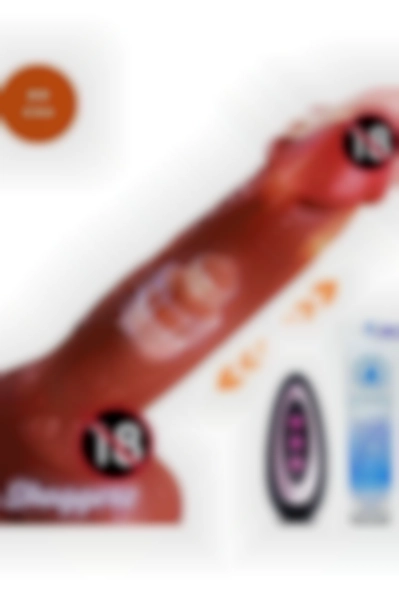 #Kissers174 - 22 cm Uzaktan Kumandalı Isıtmalı Realistik Penis Vibratör Dildo