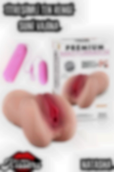 #Kissers126 - Gerçekçi Realistik Vajina Mastürbatör - Çift Girişli Titreşimli Büyük Boy Ten Renk