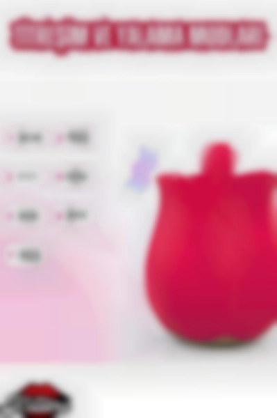 #Kissers101 - Rose Şarjlı Titreşimli Gül Vibratör Klitoris Uyarıcı Dil Hareketli