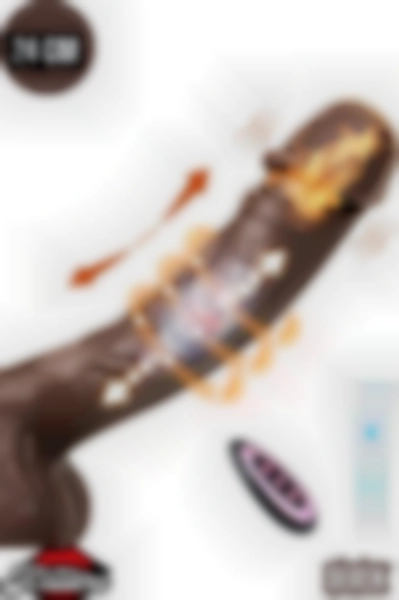 #Kissers110 - Gerçekçi Esmer Ten Penis Dildo - 24 cm Uzaktan Kumandalı