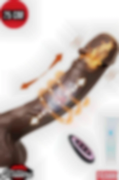 #Kissers114 - Gerçekçi Esmer Ten Penis Dildo 25 cm - Uzaktan Kumandalı ve Isıtmalı