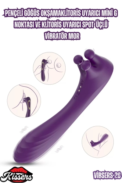 #Kissers00762 - Pençeli Göğüs Okşama Klitoris Uyarıcı Mini G Noktası Ve Klitoris Uyarıcı