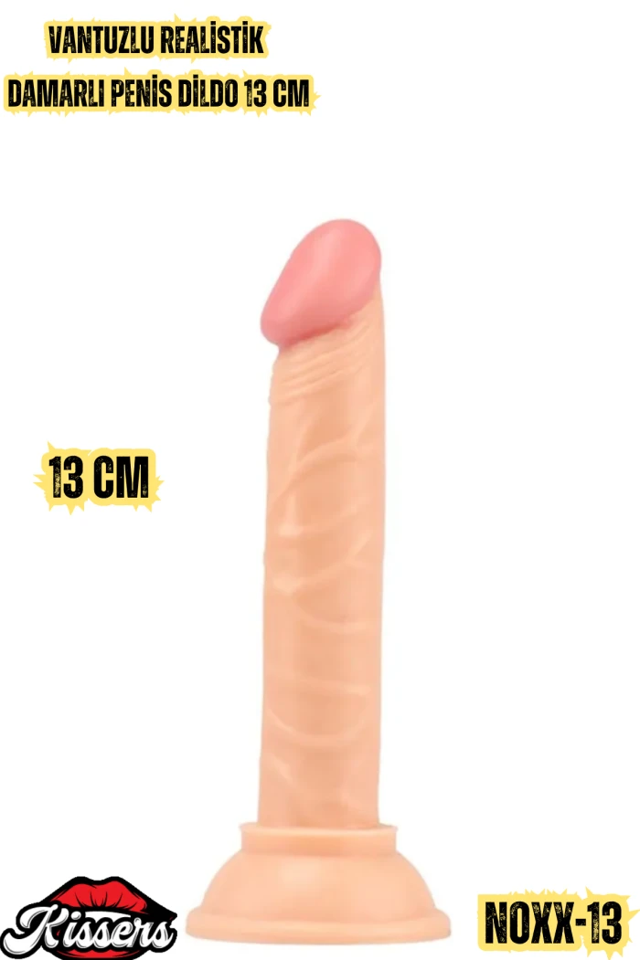 #Kissers00085 - 13 CM Realistik Damarlı Penis Dildo