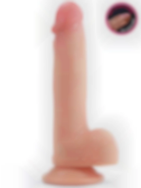 #LV4003 - Çift Katmanlı Platinyum Silikon Realistik Dildo 22 cm