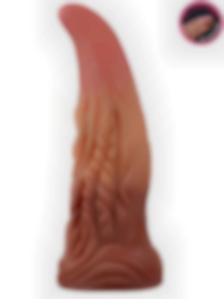 #LV411018 - Çift Katmanlı Platinyum Silikon Canavar Dildo 25 cm