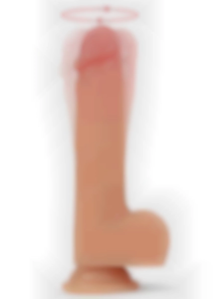 #LV4031 - Döner Başlı Çift Katmanlı Isıtmalı Şarjlı Titreşimli Gerçekçi Dildo 21.5 cm
