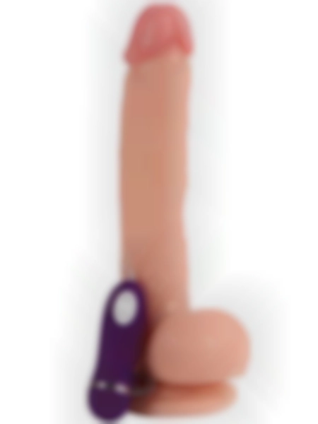 #XSWBC10028 - Realistik Dokulu Titreşimli Büyük Dildo 28 cm