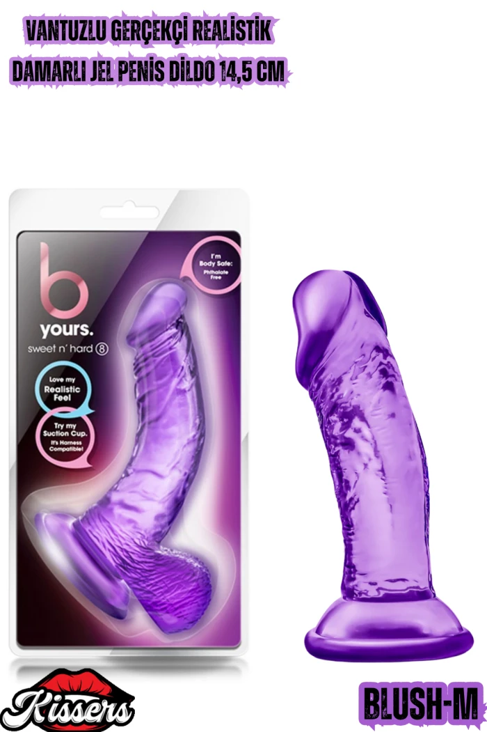 #Kissers00089 - Gerçekçi Damarlı Jel Penis Dildo 14,5 CM