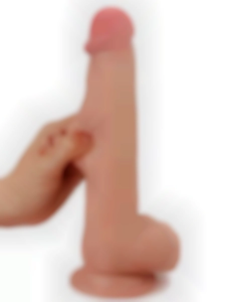 #GL2468 - 9&quot; Dual Layer Oynar Derili Realistik Dildo 23 cm