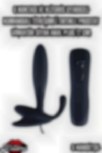 #Kissers00670 - Kumandalı Titreşimli Prostat Vibratör Siyah Anal Plug 12 Cm