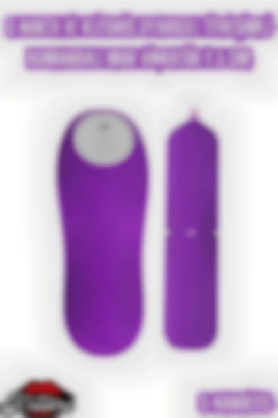 #Kissers00629 - Kissers G Nokta ve Klitoris Uyarıcılı Titreşimli Kumandalı Mor Vibratör 9.5 Cm