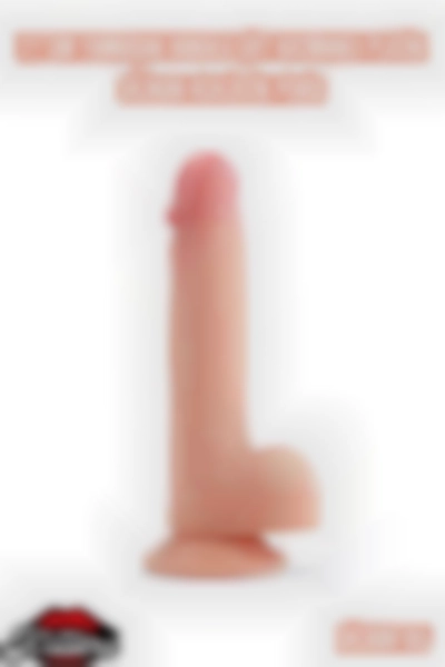 #Kissers00808 - 22 CM Yumuşak Dokulu Çift Katmanlı Platin Silikon Realistik Penis