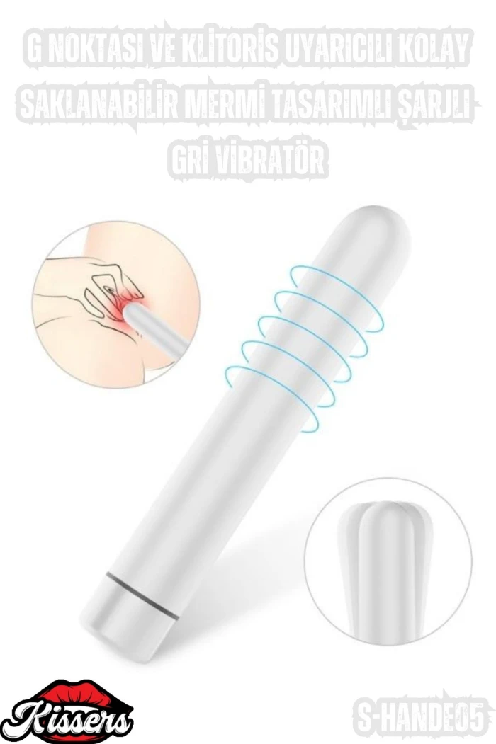 #Kissers00536 - Orgazmı Zirveye Taşıyan Şarjlı Gri Vibratör - Kissers