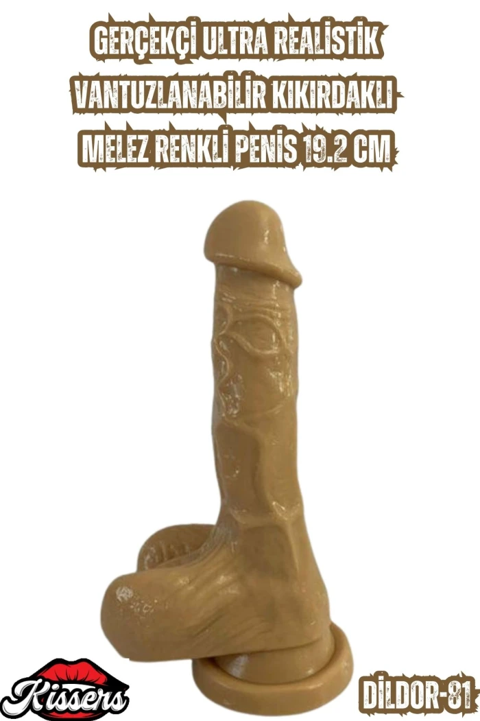 #Kissers00440 - Gerçekçi Ultra Realistik Vantuzlanabilir Melez 19.2 Cm