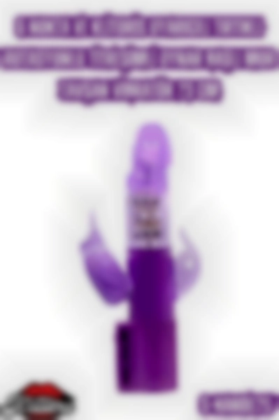 #Kissers00551 - MOR Tavşan Vibratör 23 Cm - G Nokta ve Klitoris Uyarıcılı Titreşimli