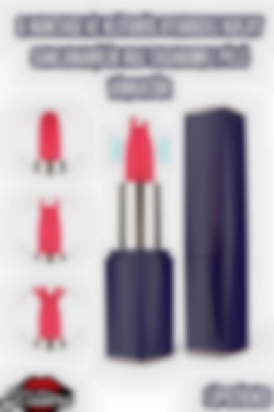 #Kissers00535 - Kolay Saklanabilir Ruj Tasarımlı Pilli Vibratör G Noktası ve Klitoris Uyarıcılı