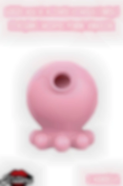 #Kissers00533 - Göğüs Ucu ve Klitoris Uyarıcılı Titreşimli Ahtapot Pembe Vibratör - KISSERS