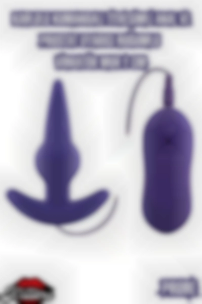 #Kissers00517 - Mor Renkli Kablolu Titreşimli Anal ve Prostat Uyarıcı Vibratör 9 Cm