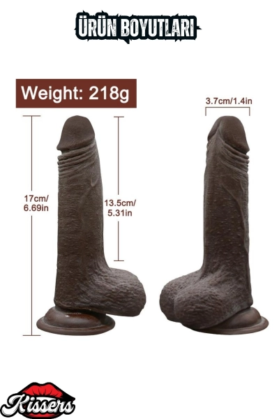 #Kissers00823 - Çift Katmanlı Gerçekçi Kayar Deri Ultra Yumuşak Realistik Yapay Penis