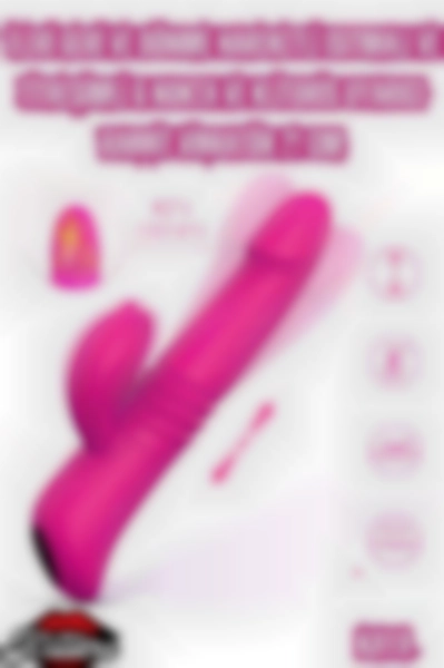 #Kissers00493 - İleri Geri ve Dönme Özellikli Titreşimli Klitoris Uyarıcı Rabbit Vibratör 21 Cm