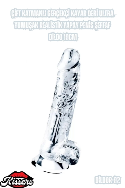#Kissers00836 - Çift Katmanlı Gerçekçi Kayar Deri Ultra Yumuşak Realistik Yapay Penis