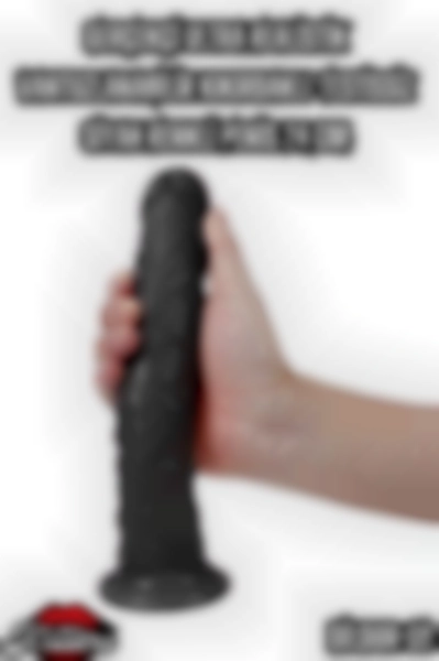 #Kissers00448 - Siyah Renkli Ultra Gerçekçi Vantuzlanabilir Penis 24 Cm