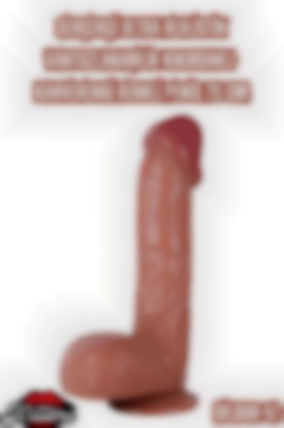 #Kissers00410 - Gerçekçi Ultra Realistik Kıkırdaklı Kahverengi Penis 28 Cm