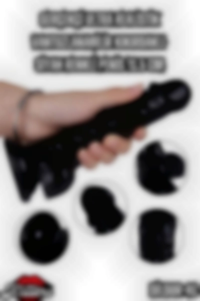 #Kissers00407 - Ultra Realistik Vantuzlanabilir Kıkırdaklı Siyah Renkli Penis 18.5 Cm