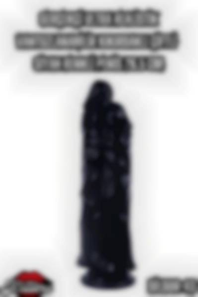 #Kissers00402 - Ultra Realistik Siyah Penis Vantuzlu ve Kıkırdaklı Çiftli 26.5 Cm