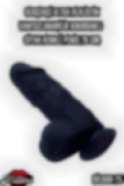 #Kissers00380 - Gerçekçi Ultra Realistik Siyah Kıkırdaklı Penis 26 Cm