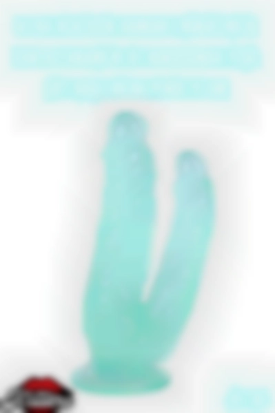 #Kissers003239 - Yeşil Çift Başlı Dildo Penis Esnek Ve Damarlı Dildo 19 Cm